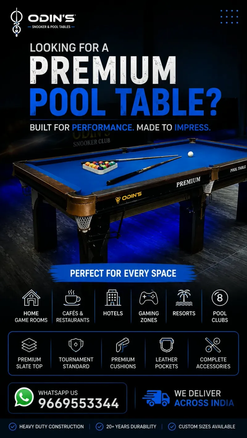 Premium pool table, built for performance